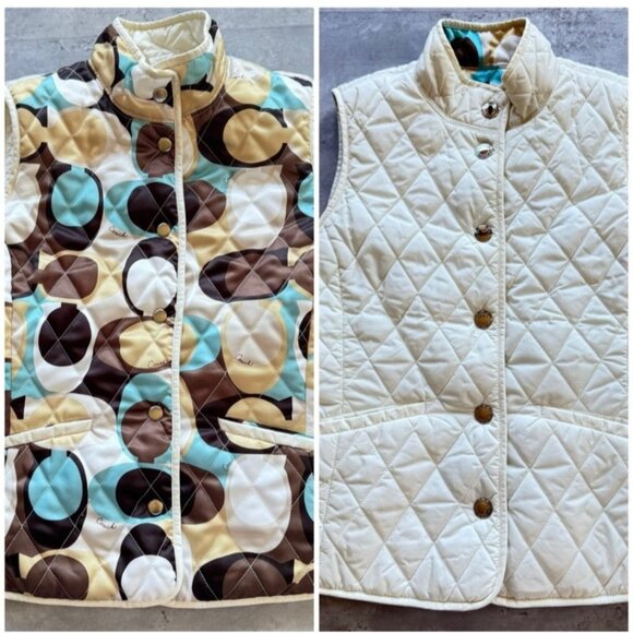 Coach Logo Quilted Vest Size XS - Picture 1 of 10